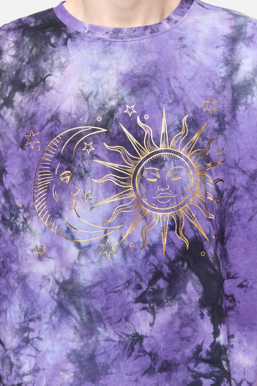 Black Friday - Sun And Moon Tie Dye Tee - purple