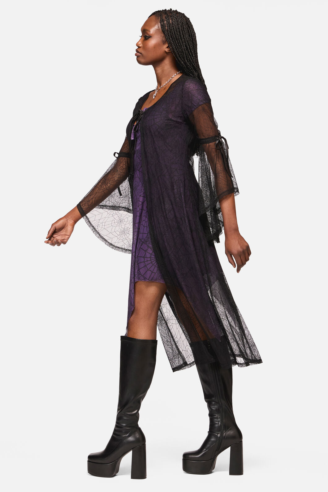 Black Friday - Web Lace Duster - black