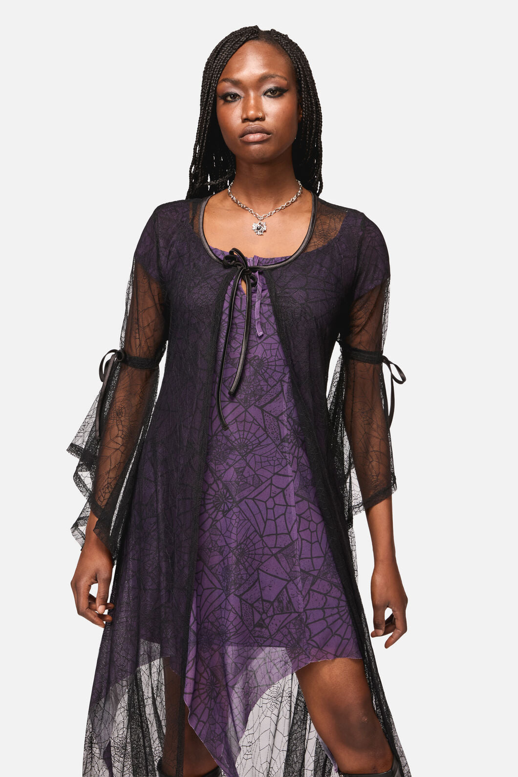 Black Friday - Web Lace Duster - black