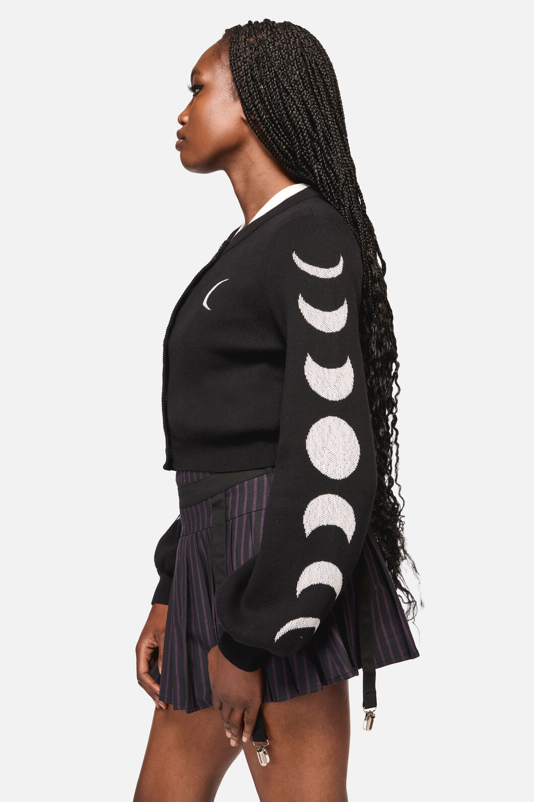 Black Friday - Moon Phase Goth Cardigan - black