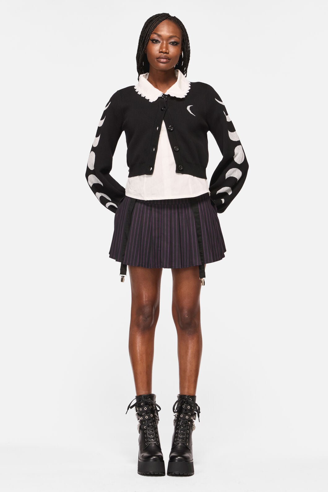 Black Friday - Moon Phase Goth Cardigan - black