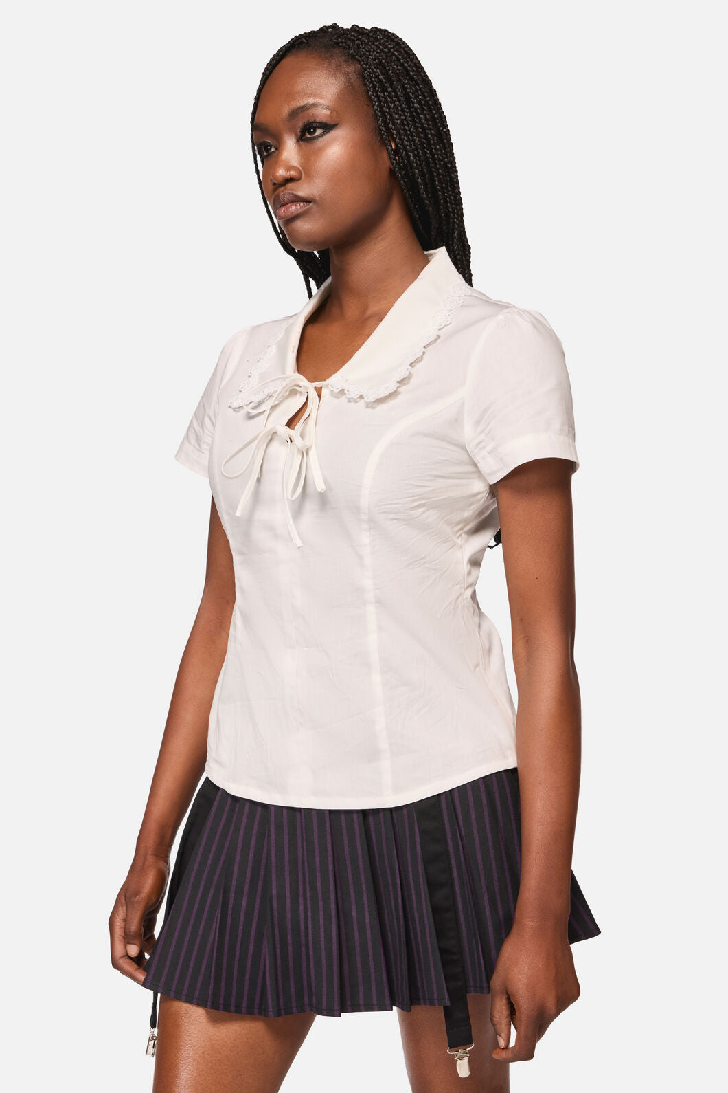 Black Friday - Reborn Tie Up Blouse - cream
