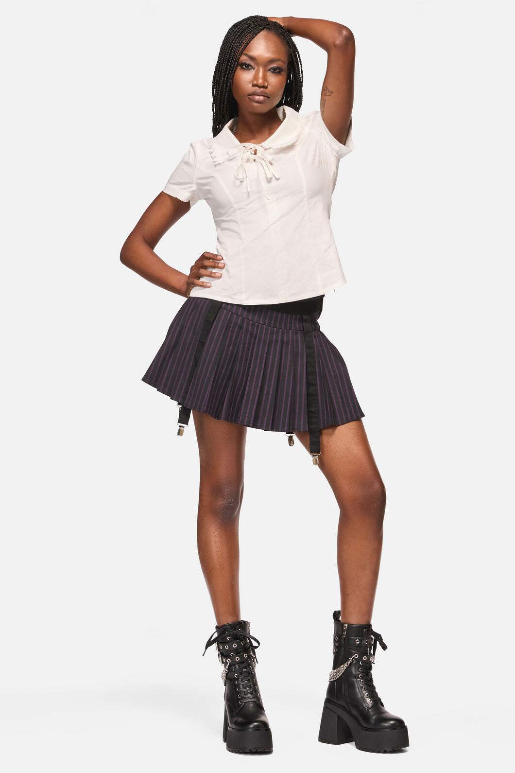 Black Friday - Reborn Tie Up Blouse - cream