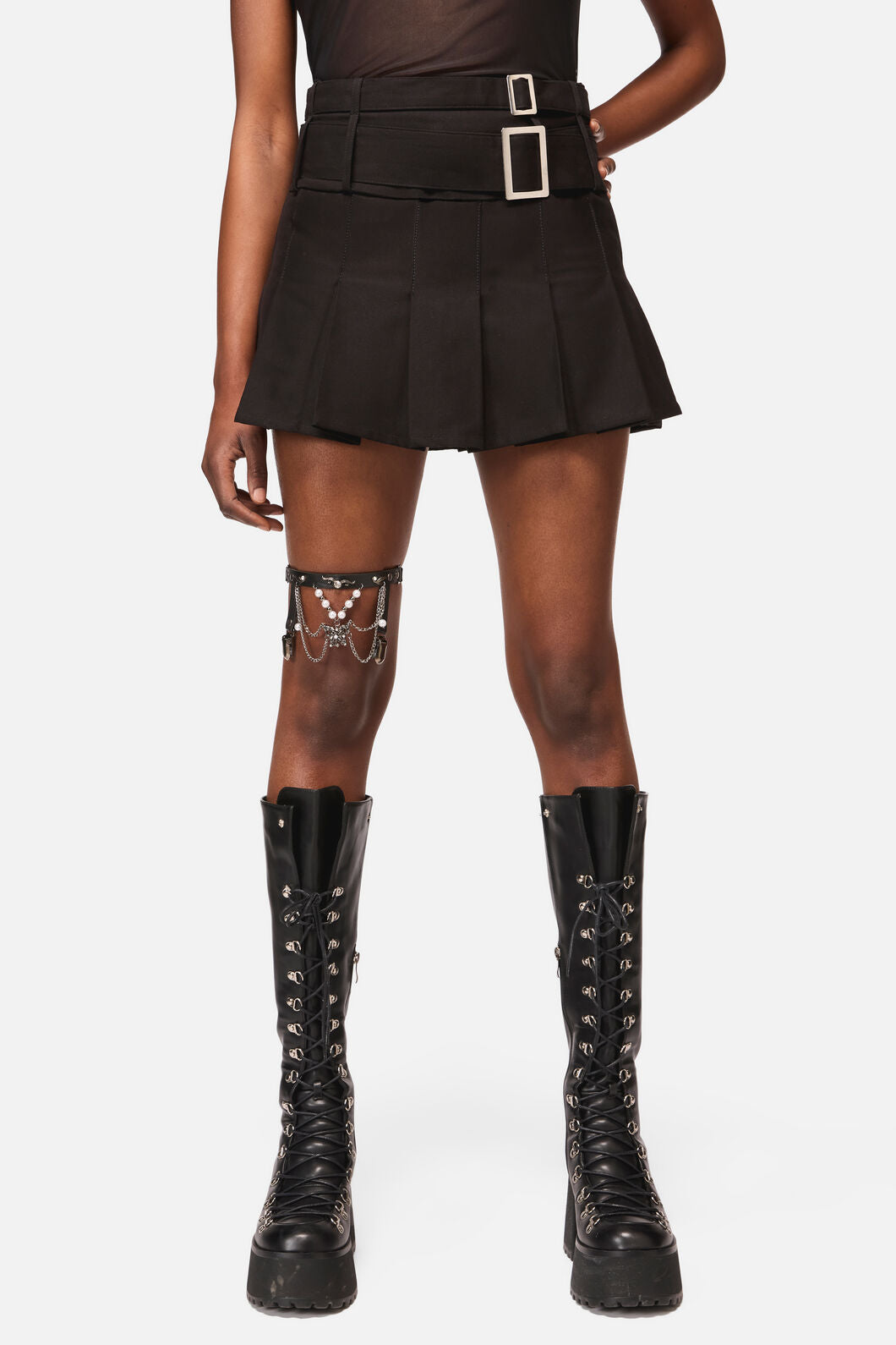 Black Friday - Reborn Belt Skort - black
