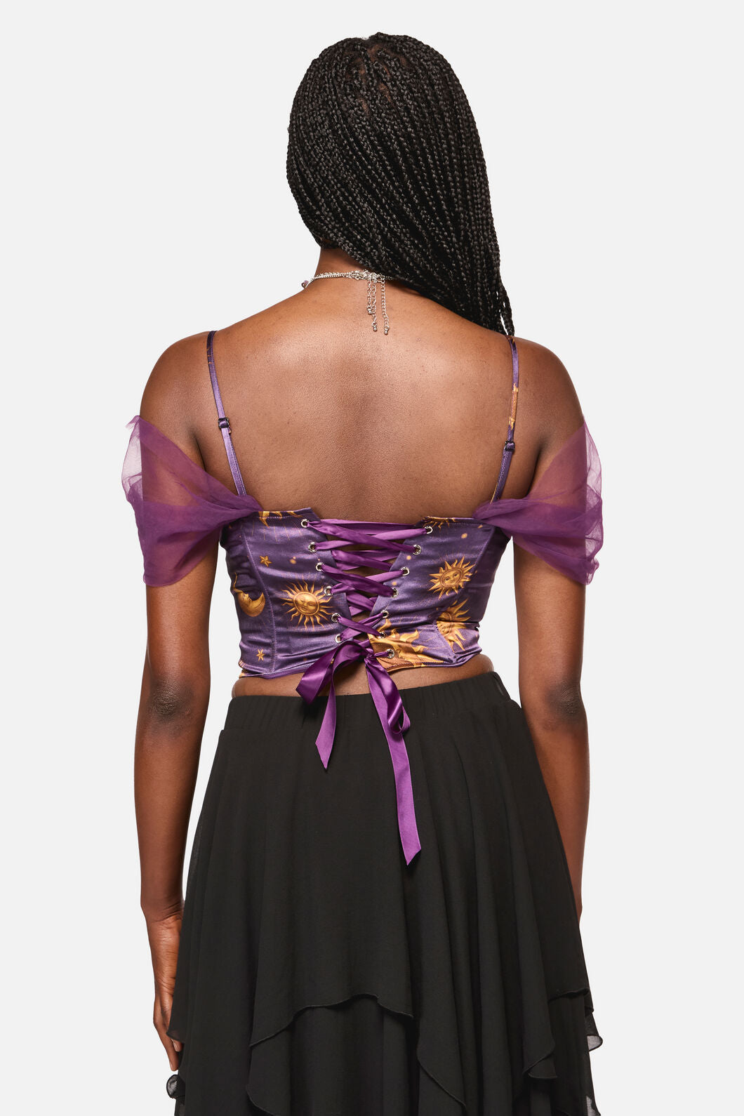 Black Friday - Cosmic Light Whimsy Corset Top - purple