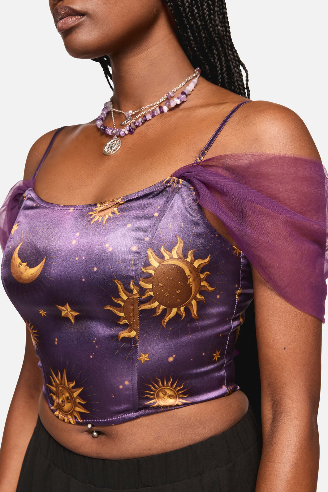 Black Friday - Cosmic Light Whimsy Corset Top - purple