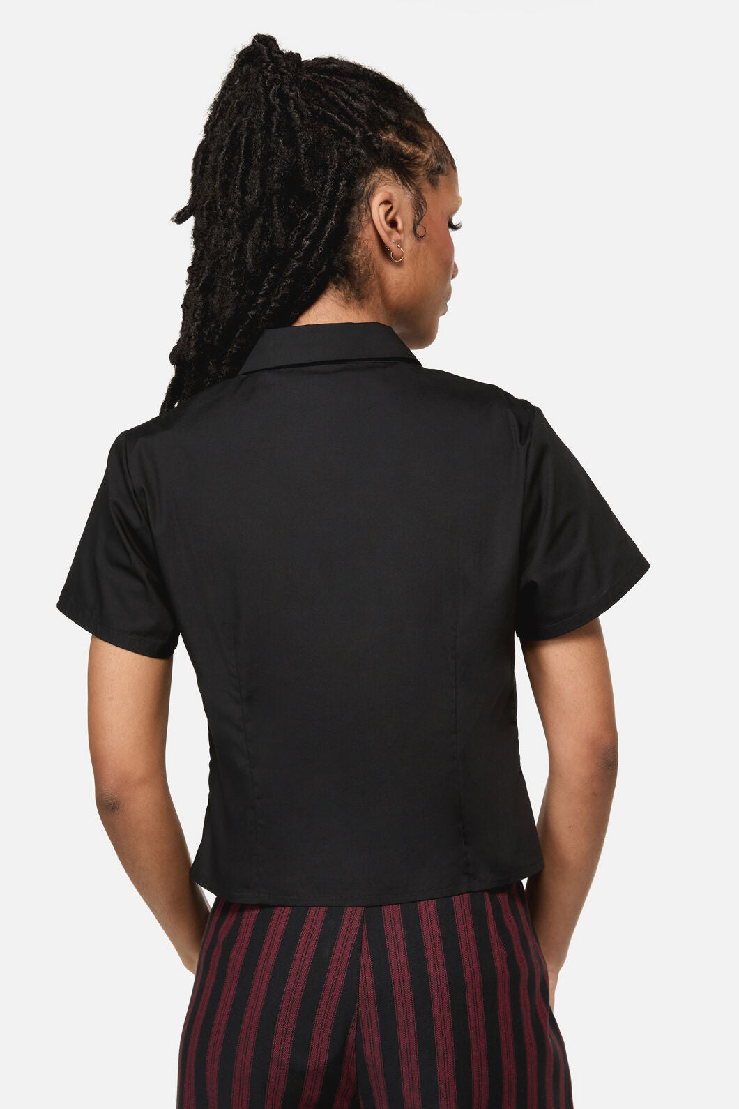 Black Friday - Batz Goth Short Sleeve Blouse - black