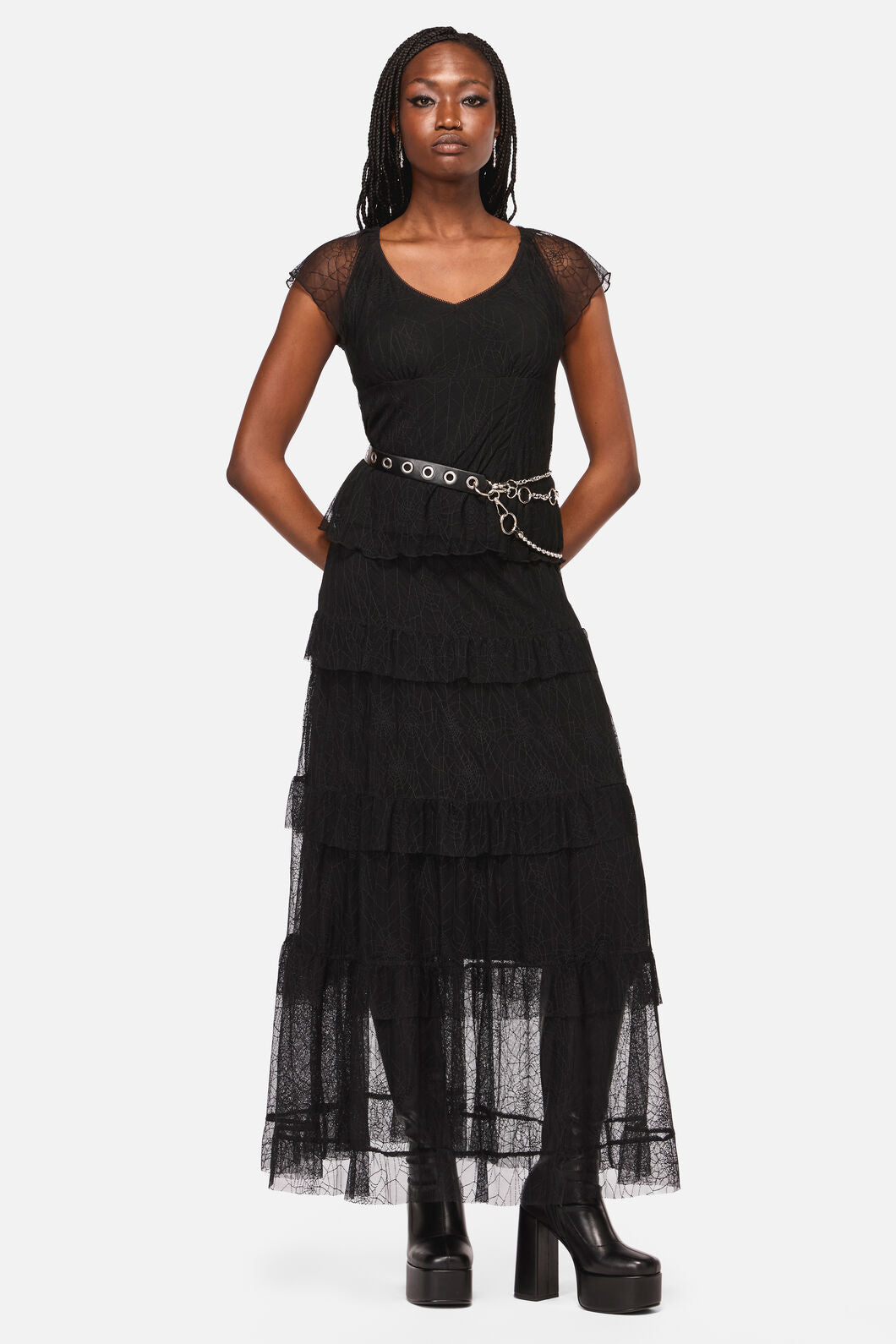 Black Friday - Chain Waist Belt - black-silver