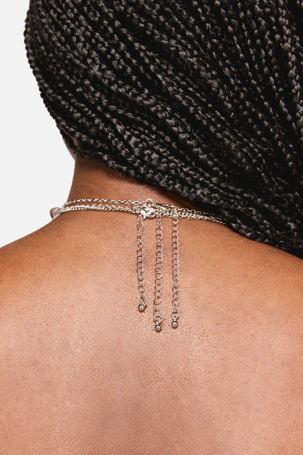 Black Friday - Purple & Charm Layered Necklac - silver