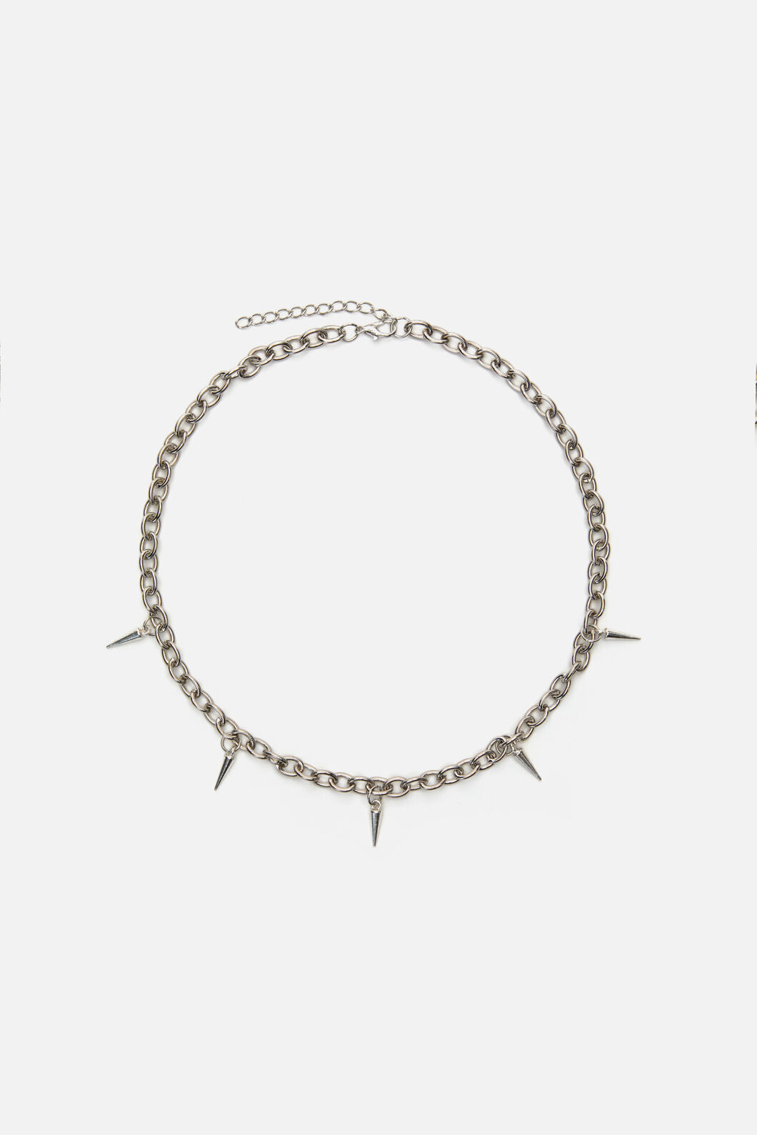 Black Friday - Chain Spike Necklace - silver