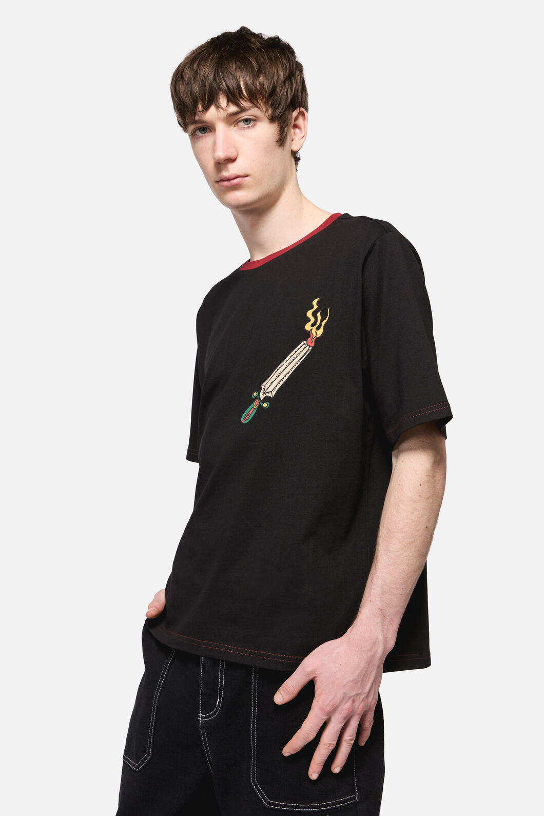 Dangerfield NZ - Dangerous Grunge Crop Tee - black