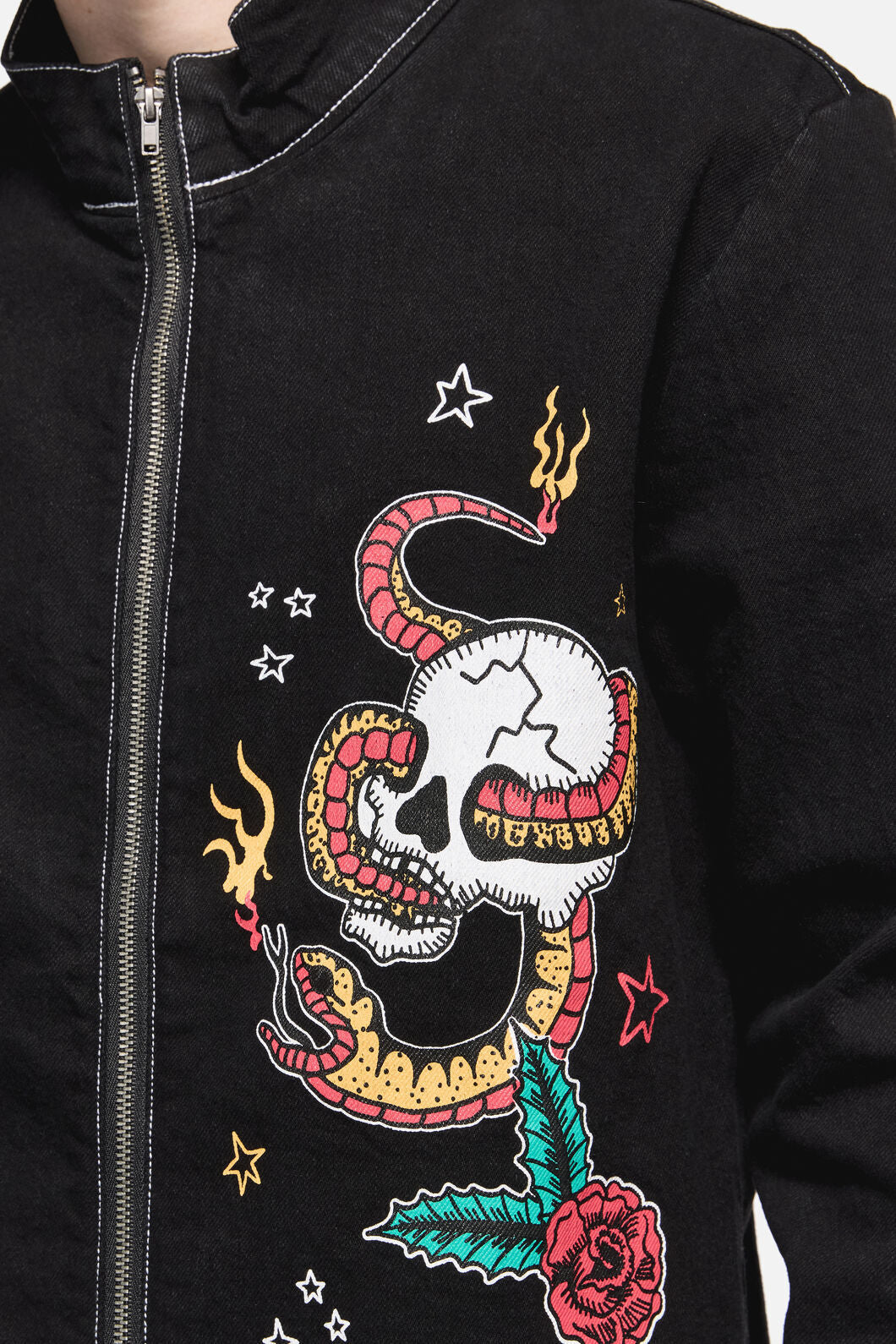 Dangerfield NZ - Lawless Denim Zipper Jacket - grey