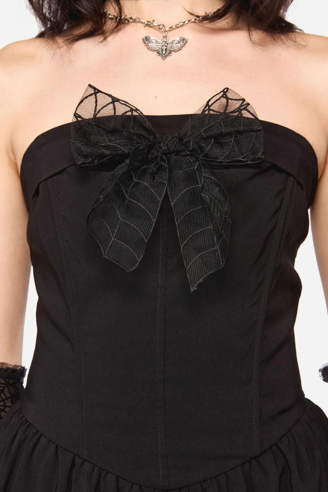 Dangerfield NZ - RococoLifeGothSpiderWTrimDress - black