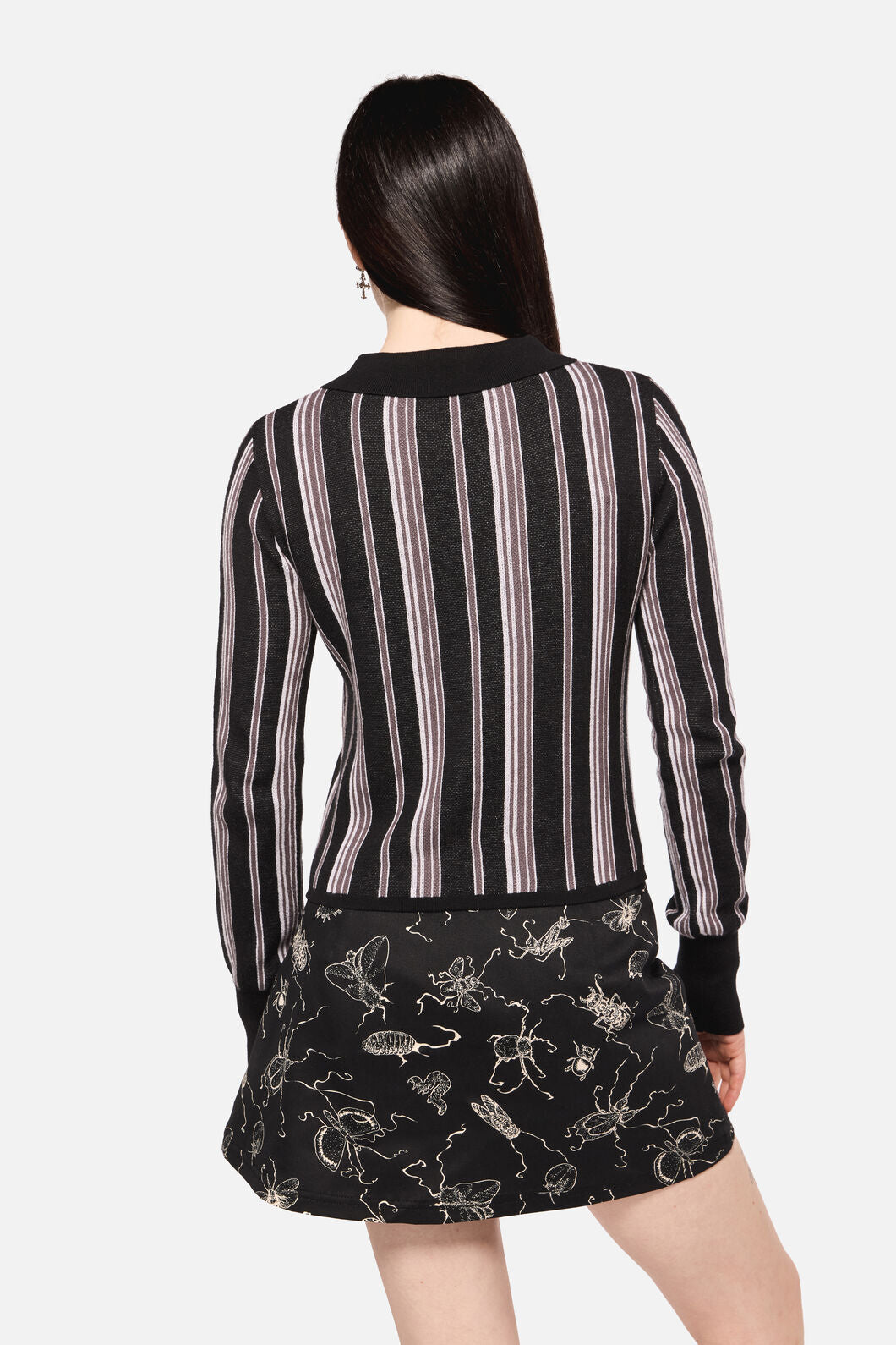 Dangerfield NZ - Dark Pieridae Striped Knit - black-white