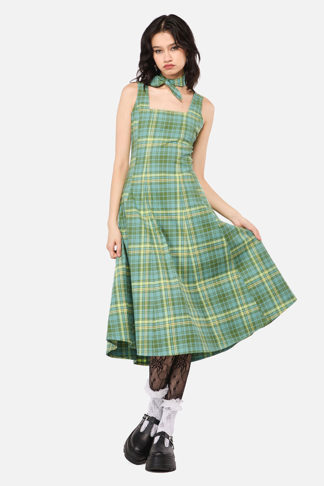 Insect Obsessed Tartan Midi Dress – Dangerfield NZ