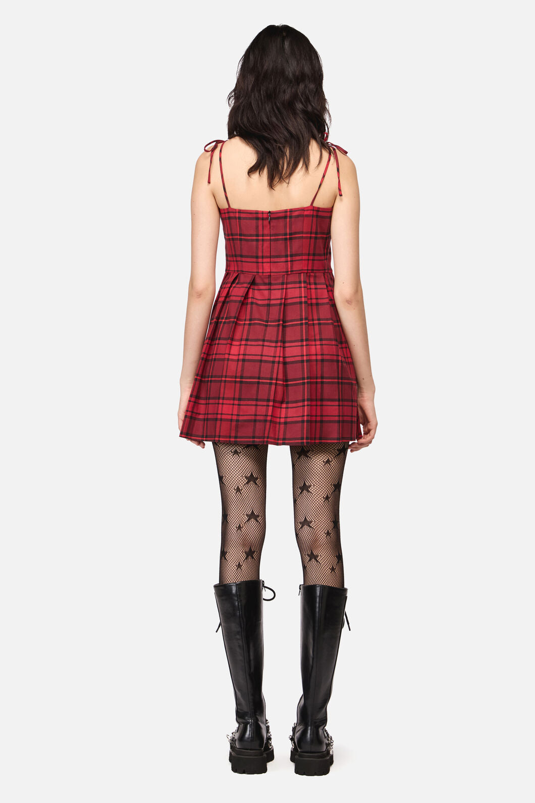 Dangerfield NZ - Over It Tartan Dress - red