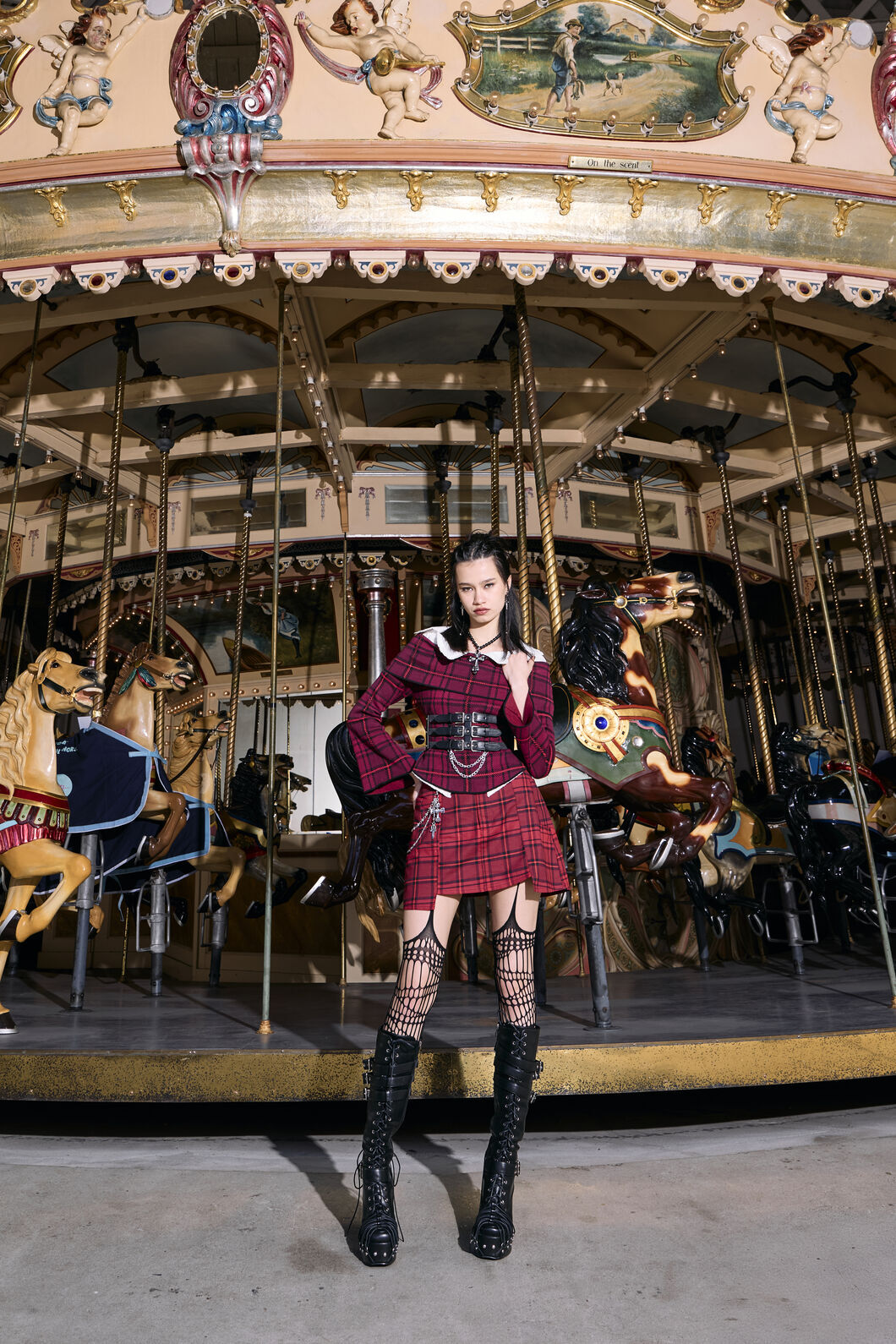 Dangerfield NZ - Over It Tartan Mini Skirt - red