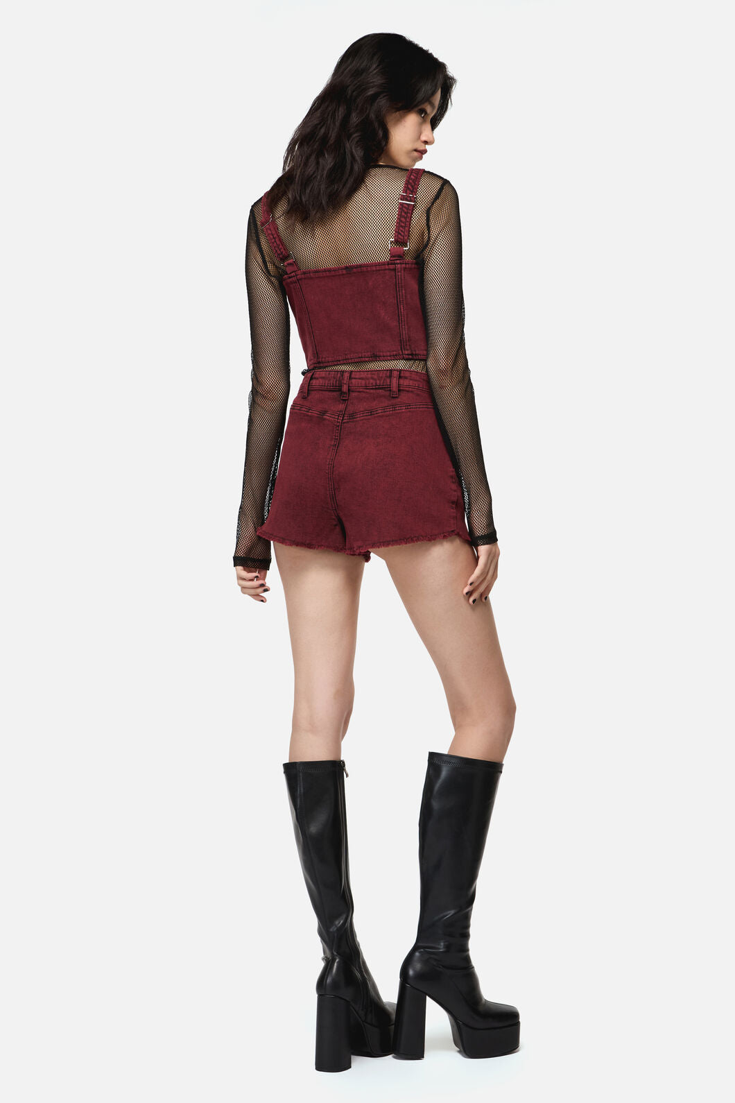 Dangerfield NZ - Barb Denim Mini Short - red