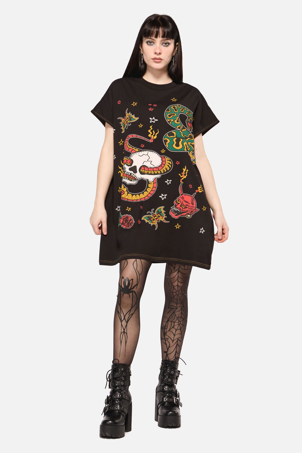 Dangerfield NZ - Lawless Oversized Tee Dress - black