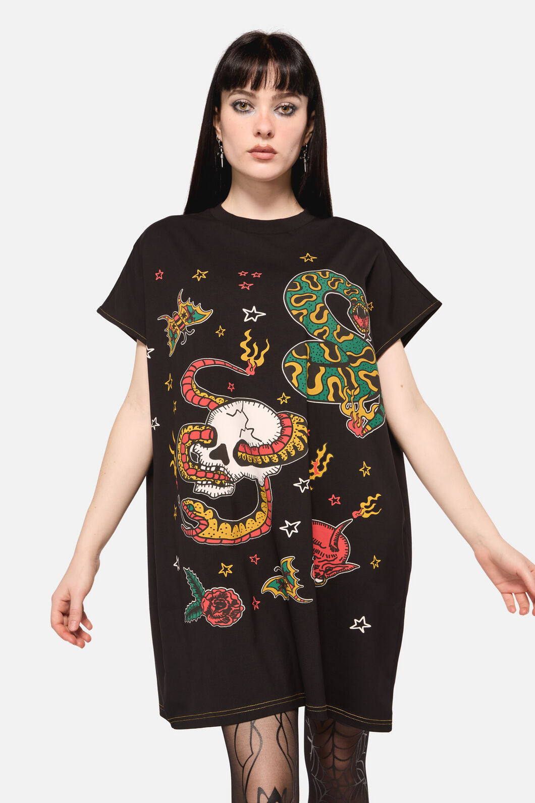 Dangerfield NZ - Lawless Oversized Tee Dress - black