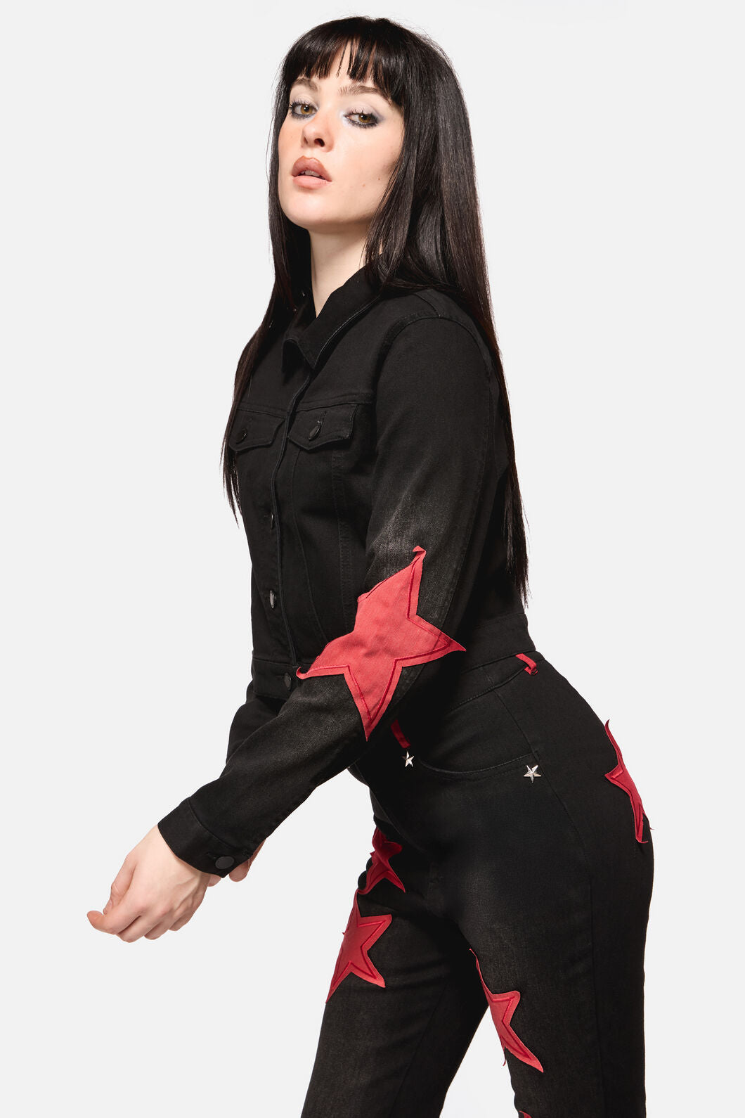 Dangerfield NZ - Catwalk Assassin Denim Jacket - black-red