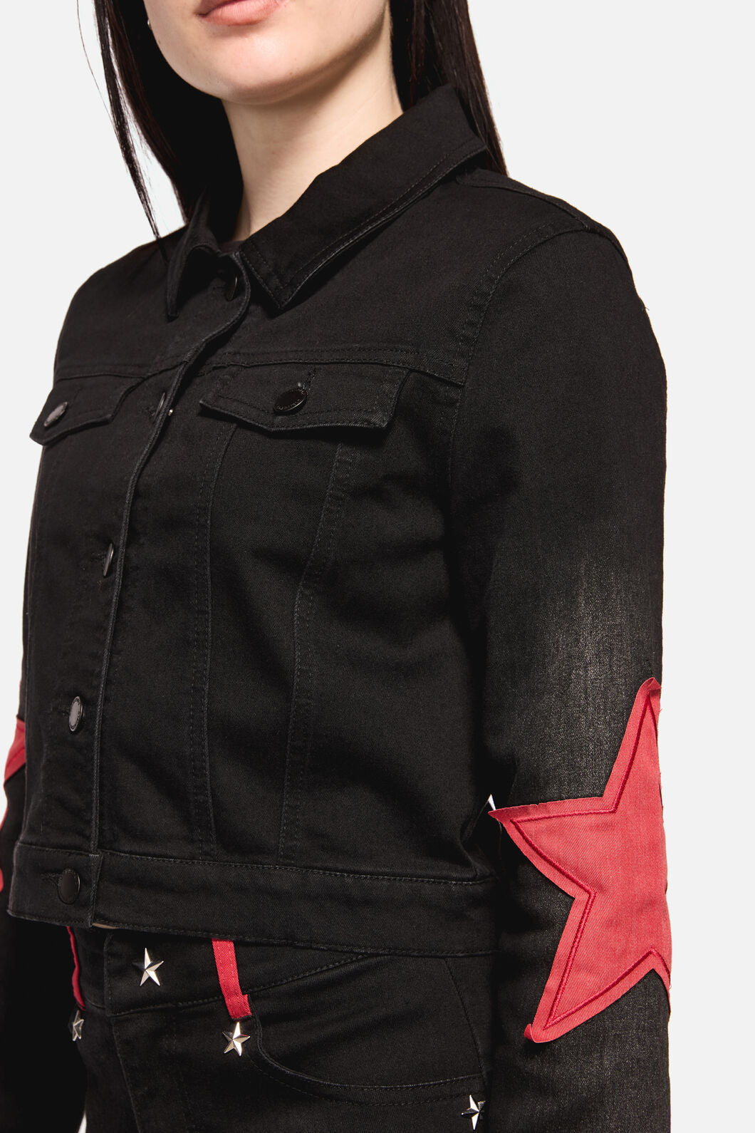 Dangerfield NZ - Catwalk Assassin Denim Jacket - black-red