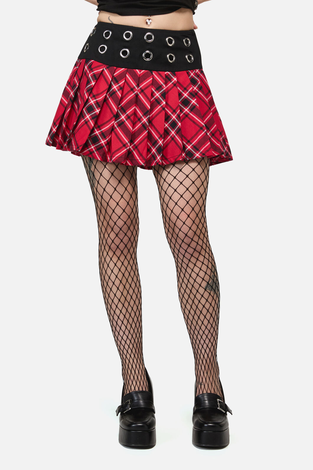 Dangerfield NZ - Piracy Punk Tartan Mini Skort - red