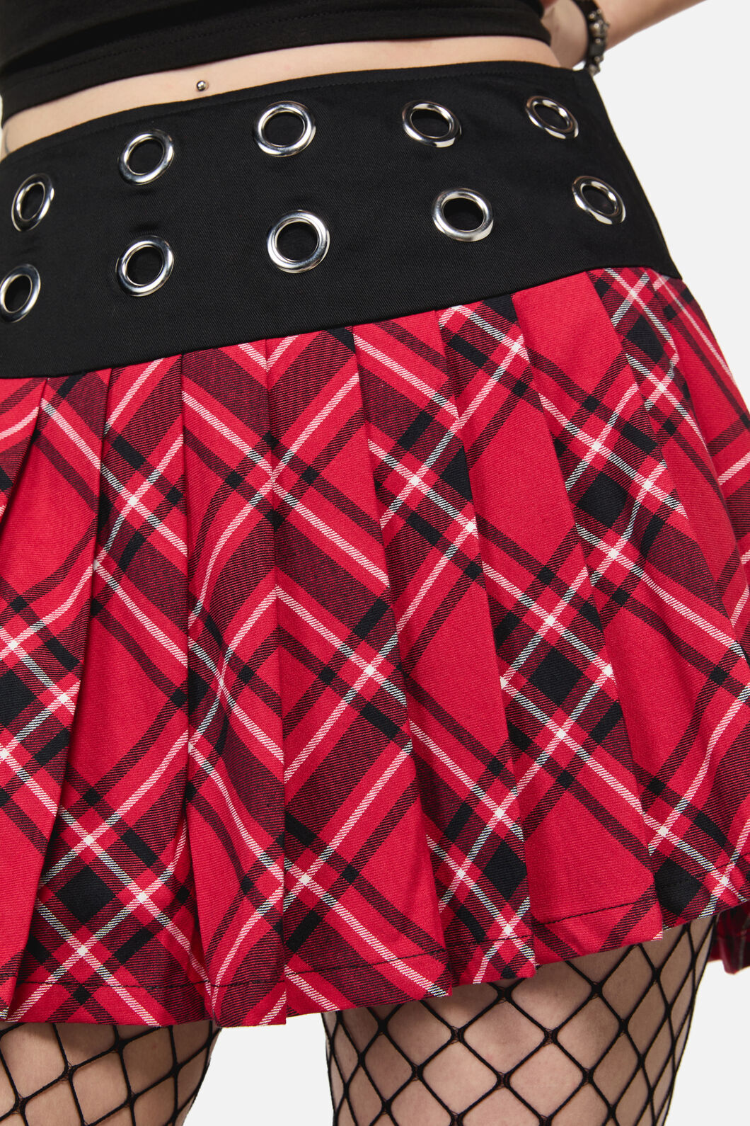 Dangerfield NZ - Piracy Punk Tartan Mini Skort - red