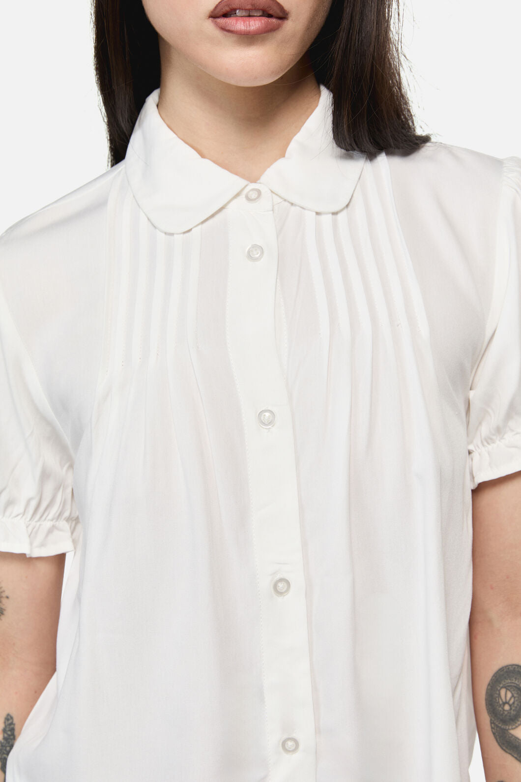 Dangerfield NZ - BuccaneerPunkShortSleeveBlouse - cream