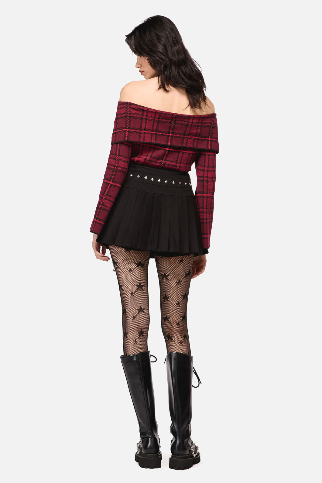 Dangerfield NZ - Barb Stud Trim Skort - black