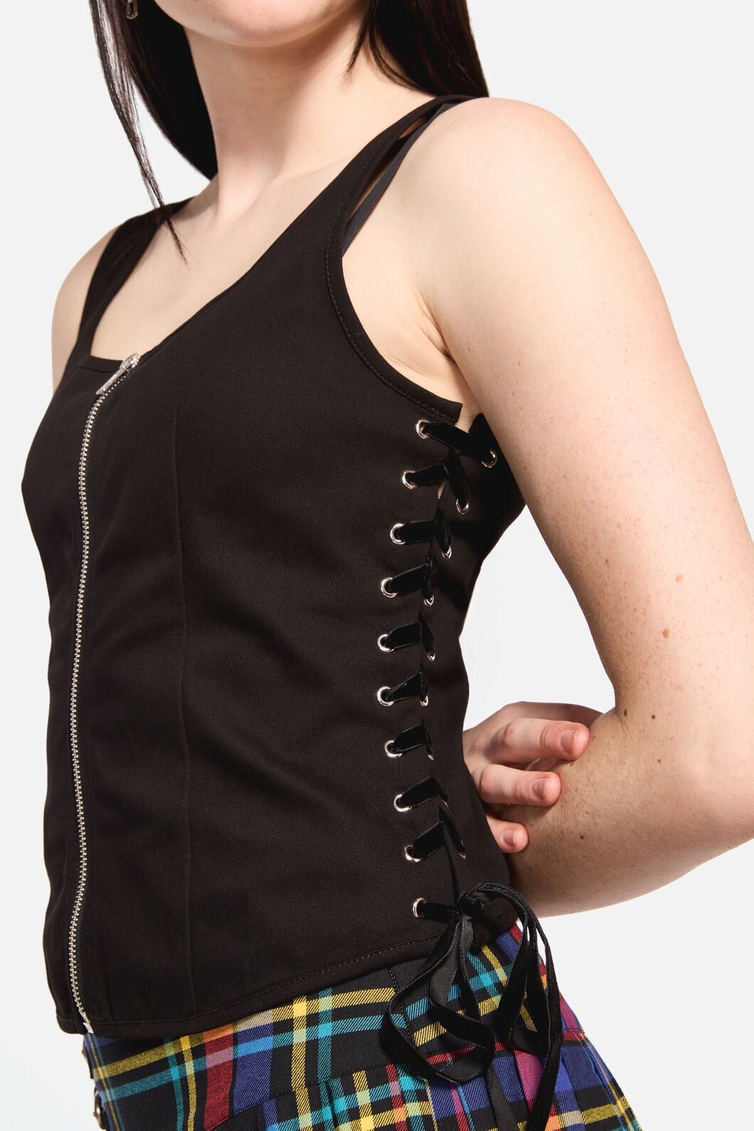Dangerfield NZ - All Tied Up Punk Corset - black