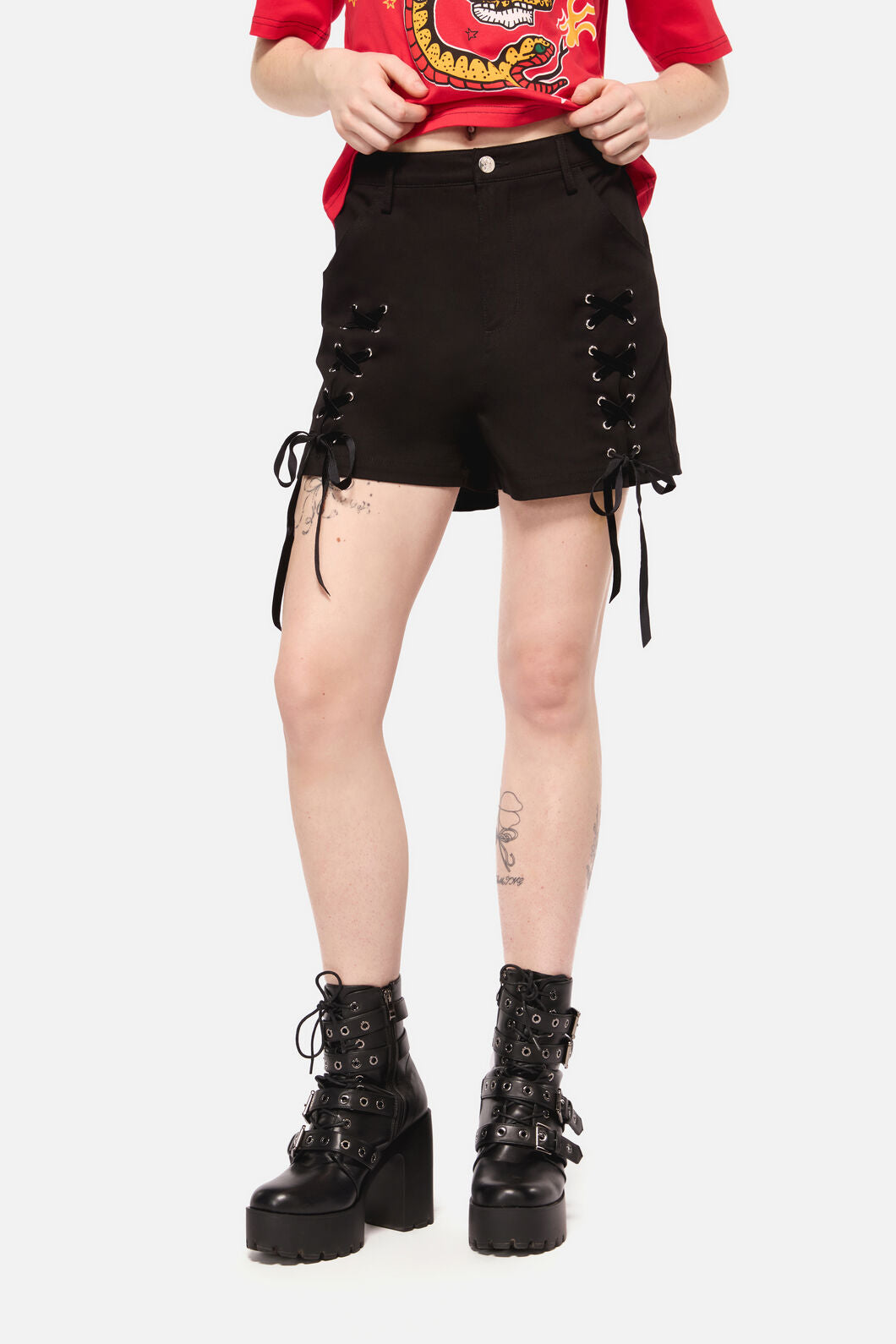 Dangerfield NZ - All Tied Up Punk Short - black