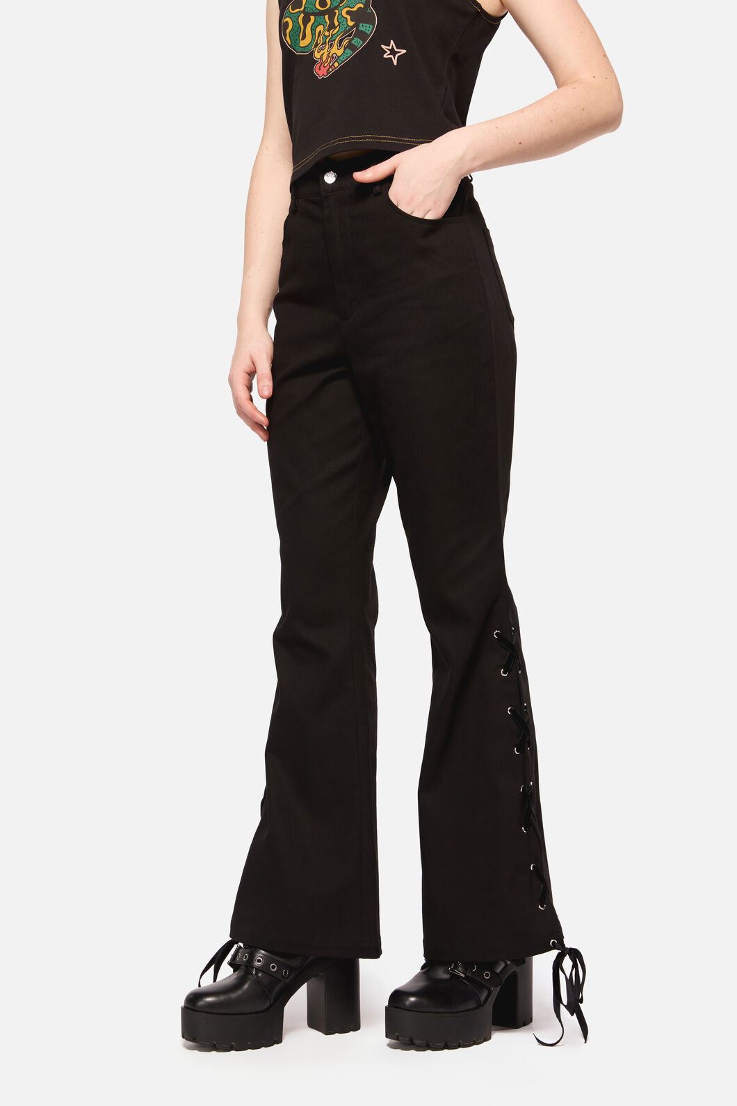 Dangerfield NZ - All Tied Up Punk Pant - black