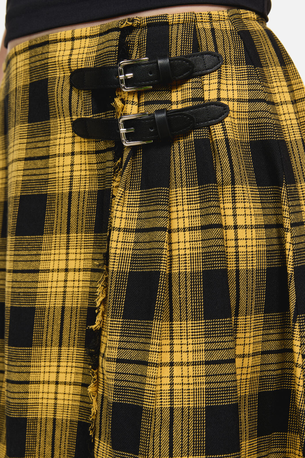 Dangerfield NZ - Tai Tartan Punk Mini Skirt - yellow