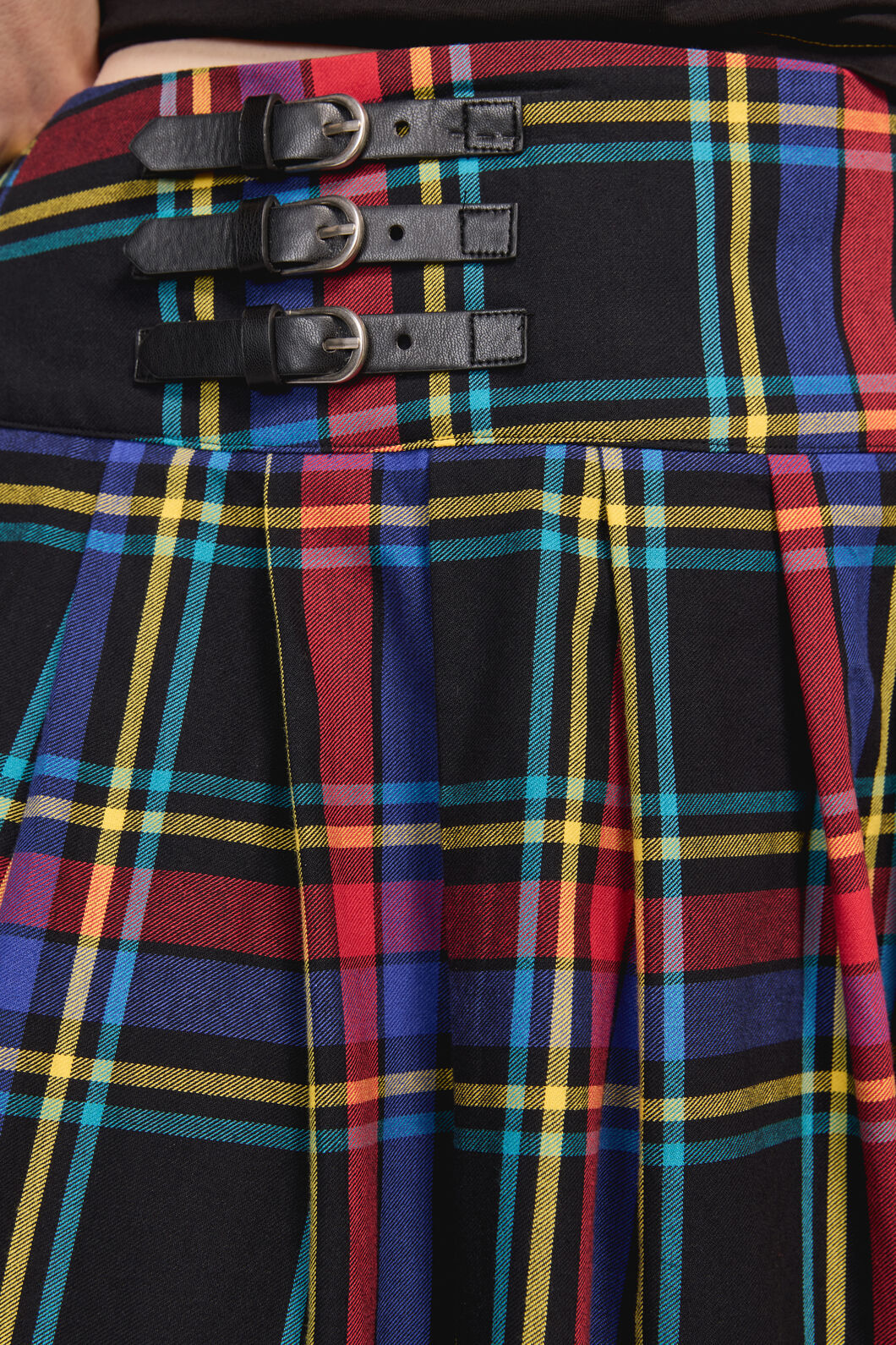 Dangerfield NZ - Curve Anarchic TartanMidiSkirt - multi