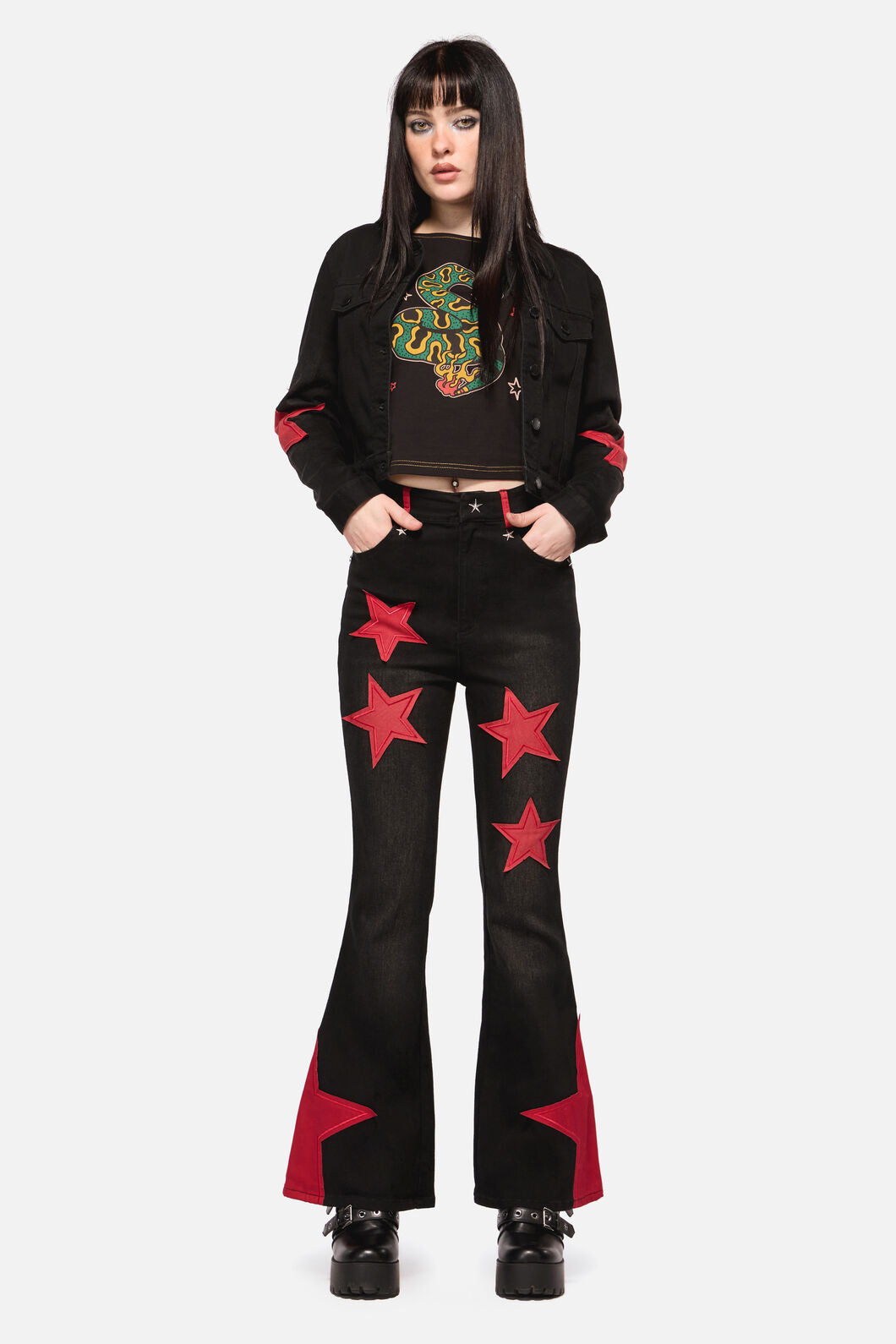Dangerfield NZ - Catwalk Assassin Jean - black-red