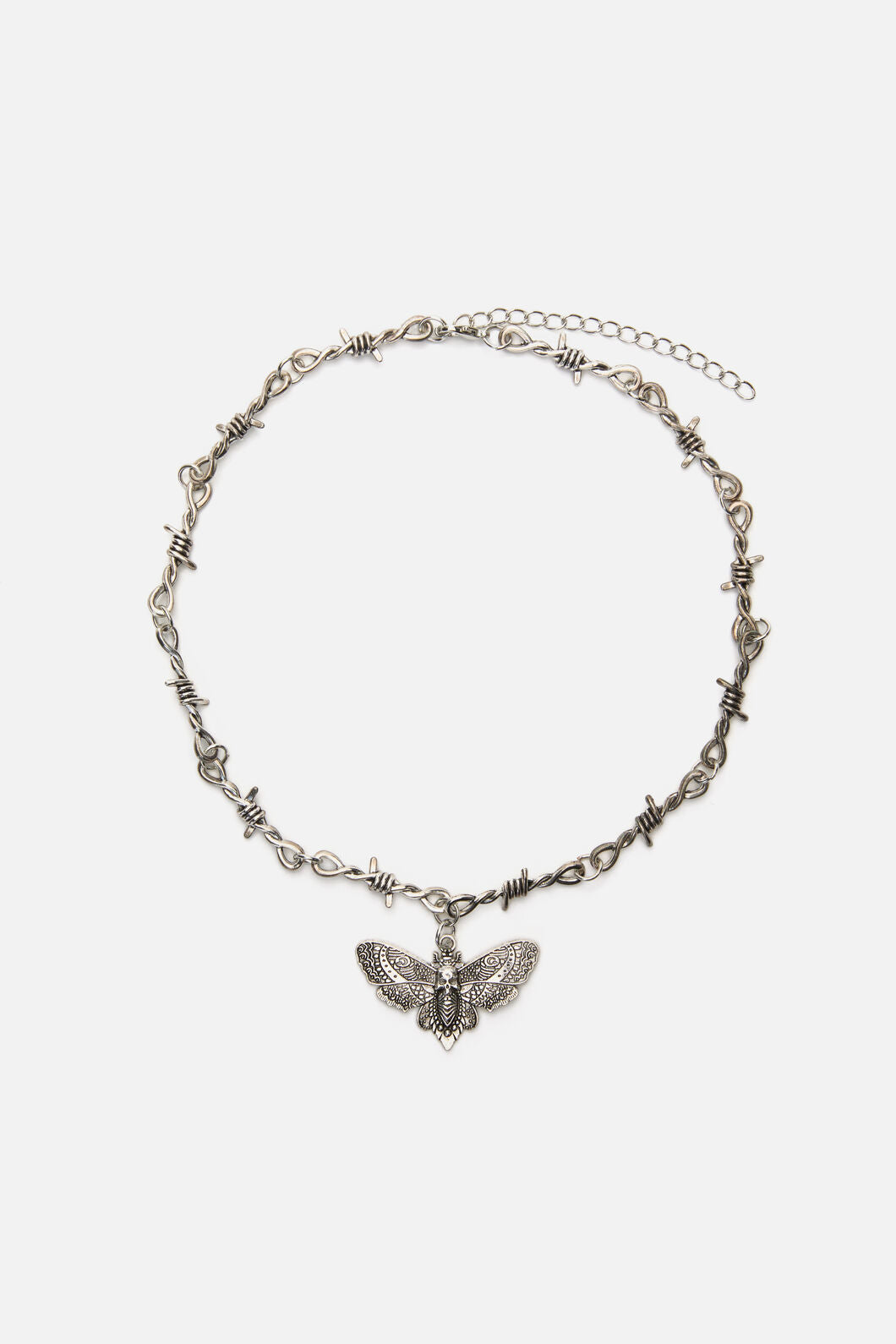 Dangerfield NZ - Barbed Wire Moth Necklace - silver
