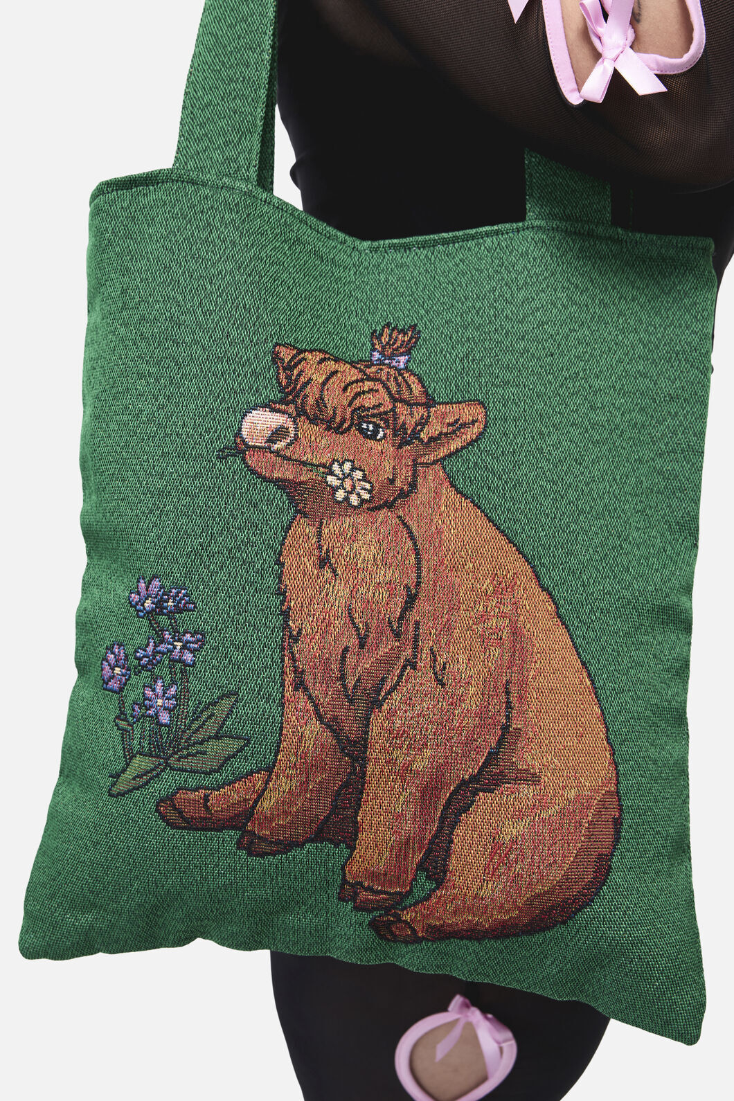 Dangerfield NZ - Highland Cow Tote - green