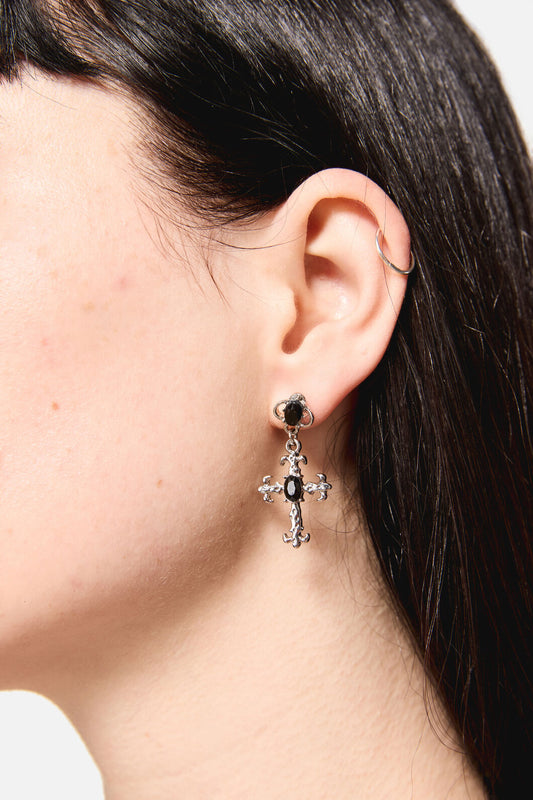 Dangerfield NZ - Cross Earrings - silver