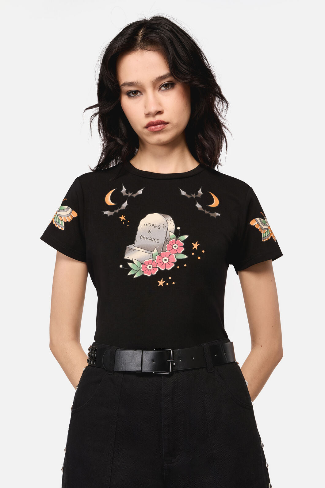 Dangerfield NZ - Black Pyramid Stud Belt - black