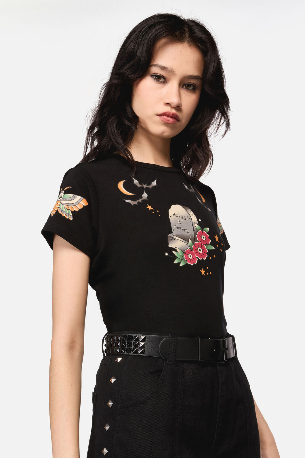 Dangerfield NZ - Black Pyramid Stud Belt - black