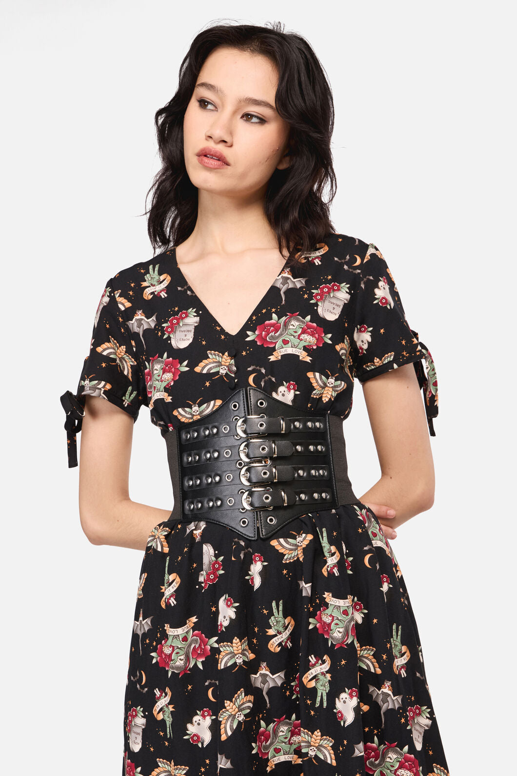 Dangerfield NZ - Stud & Buckle Waist Belt - black