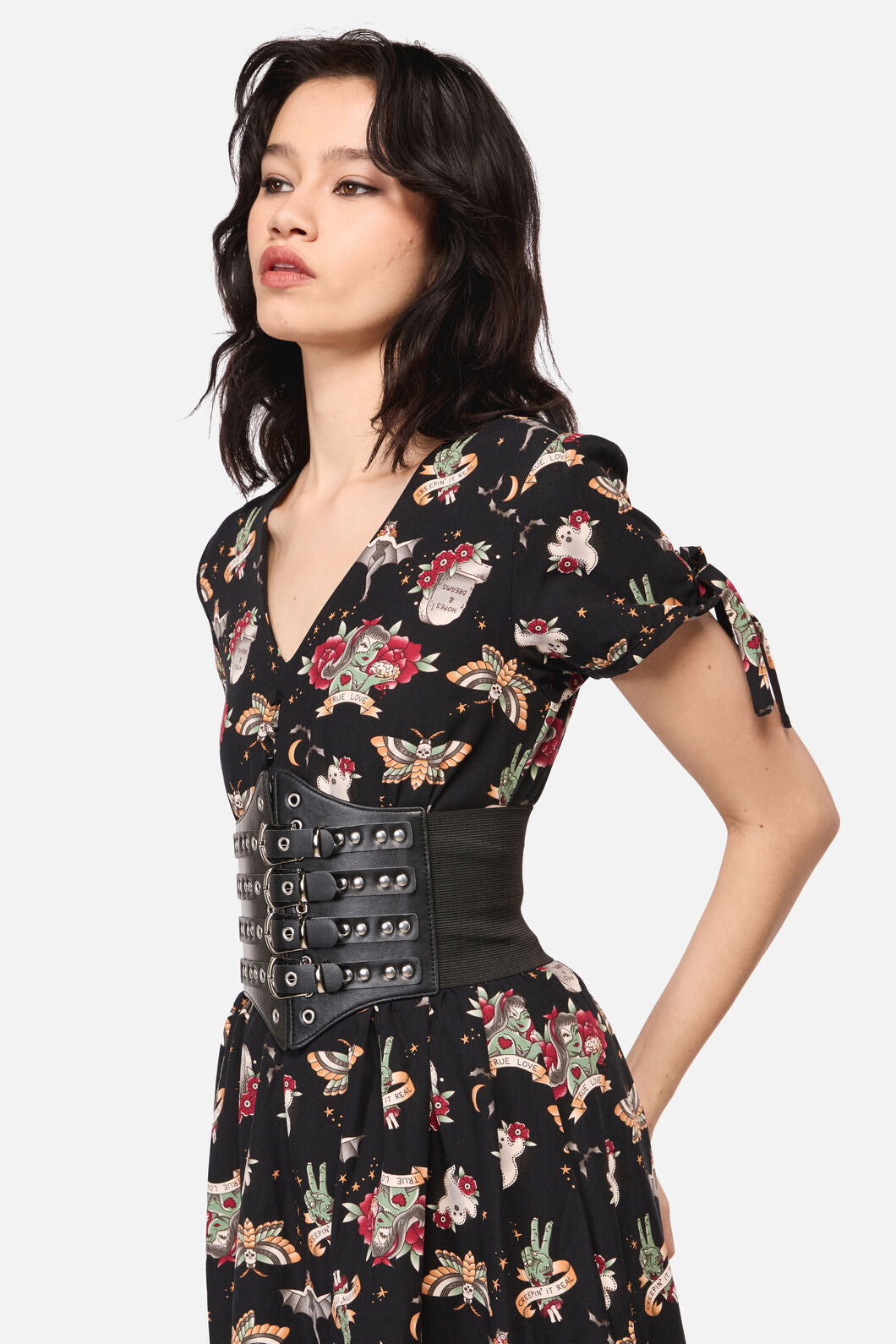 Dangerfield NZ - Stud & Buckle Waist Belt - black