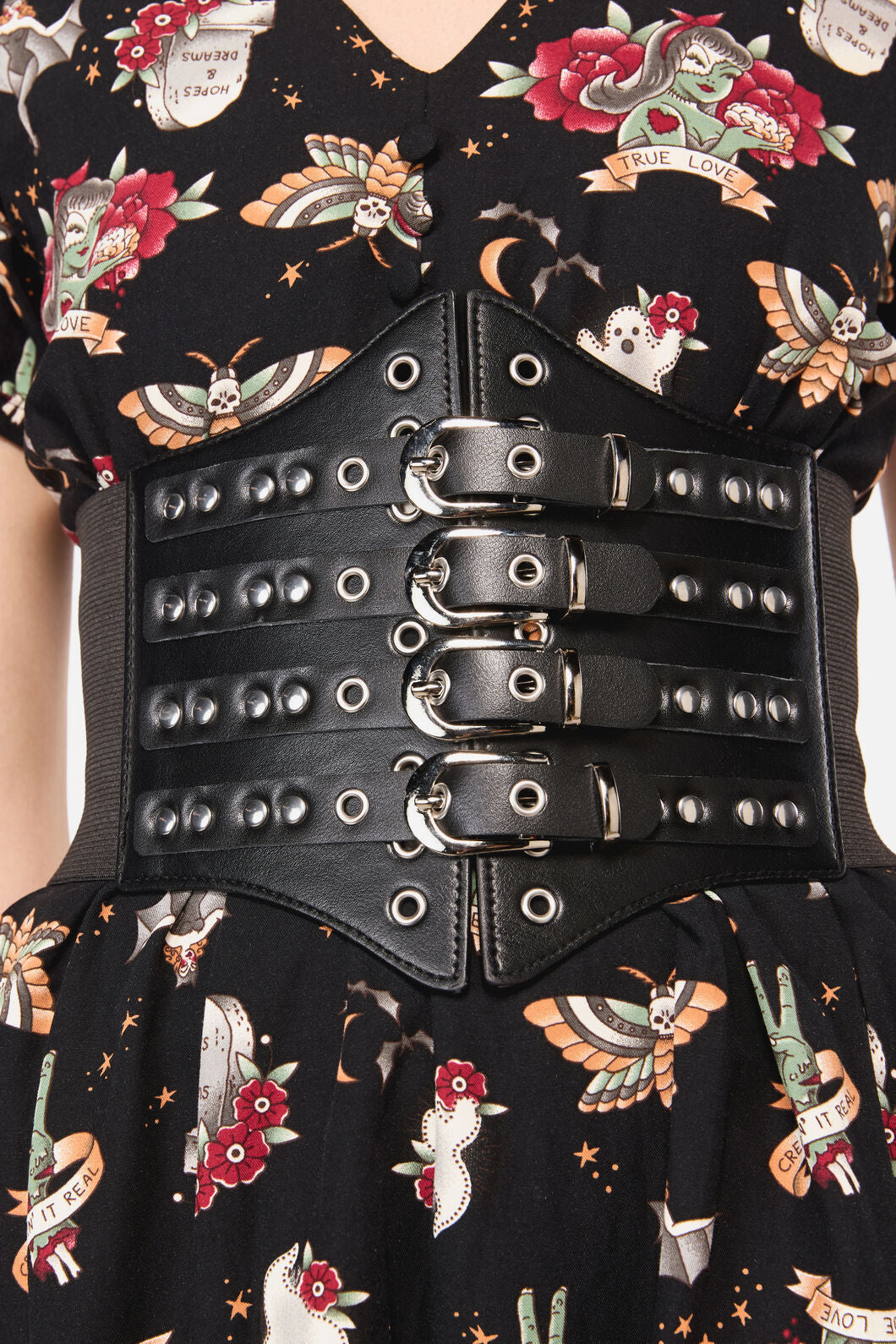Dangerfield NZ - Stud & Buckle Waist Belt - black