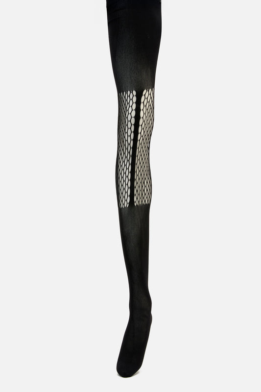 Dangerfield NZ - Suspender Long Sock Fishnet Ti - black