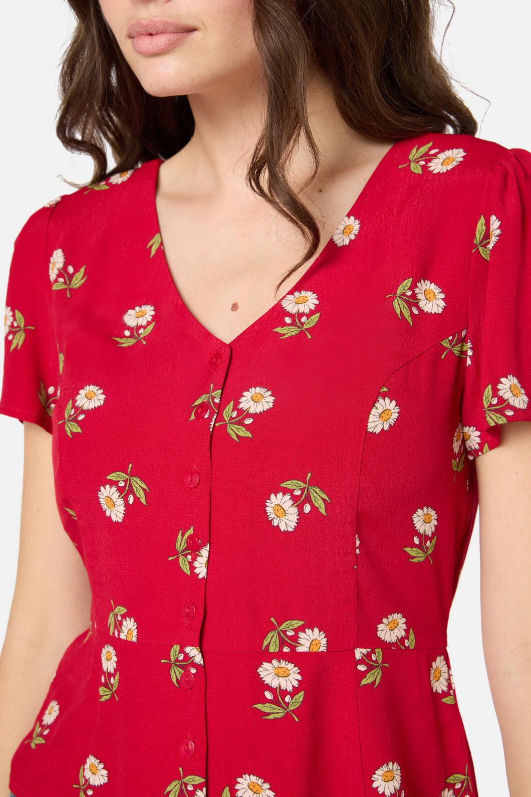 Princess Highway - Marguerite Daisy Top - red