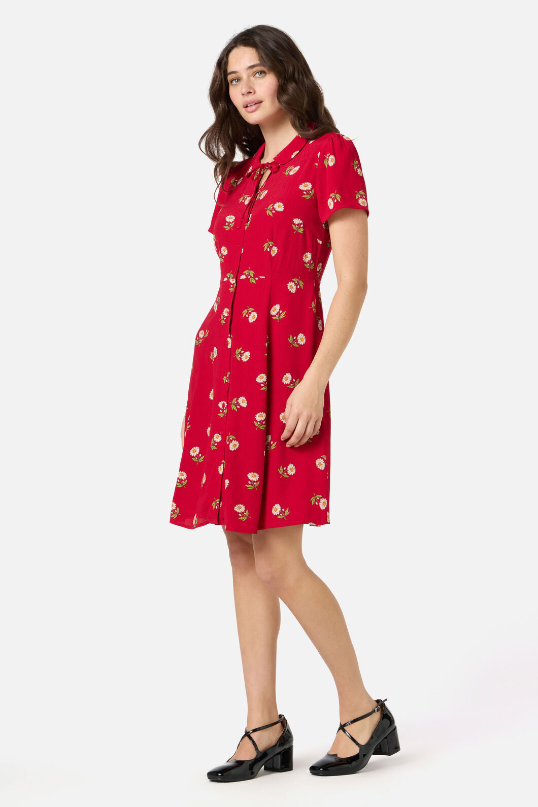 Princess Highway - Marguerite Daisy Mini Dress - red