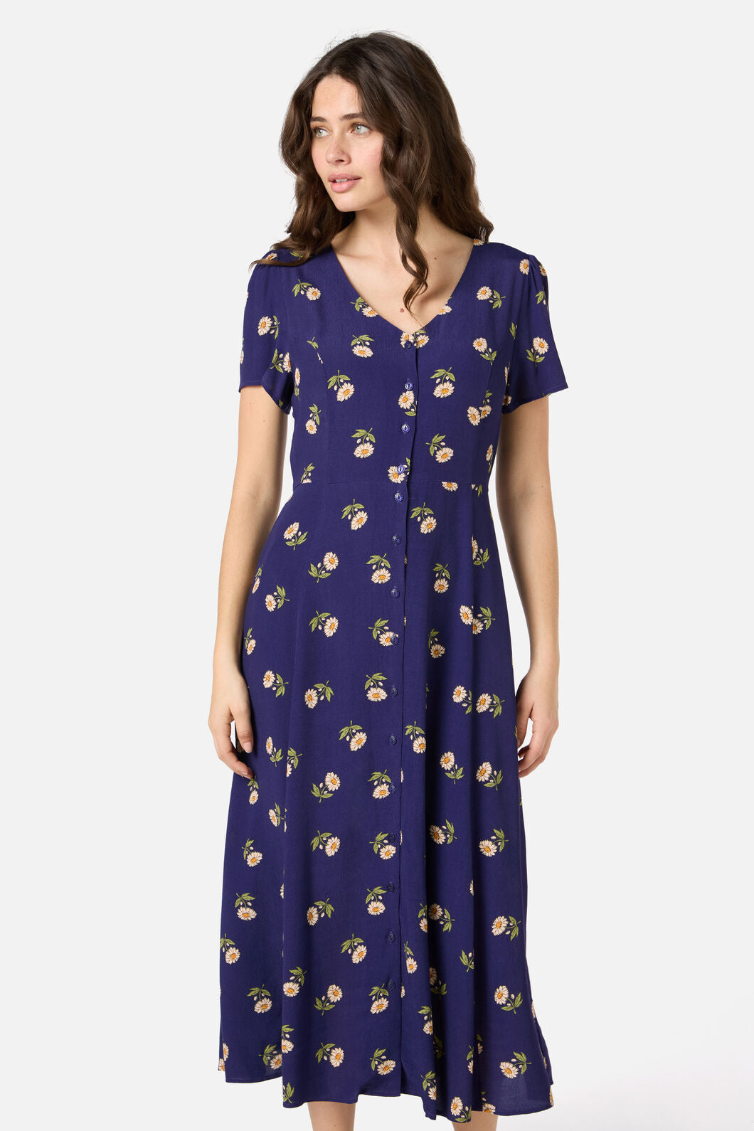 Princess Highway - Marguerite Daisy Midi Dress - navy