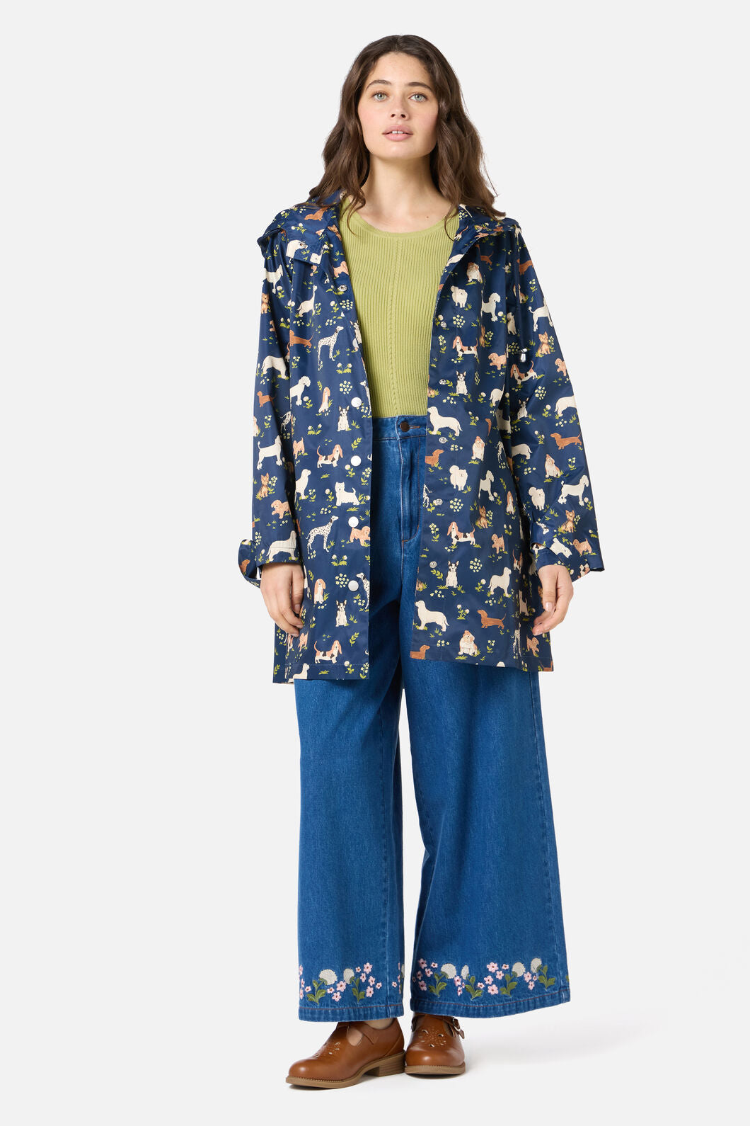 Princess Highway - Cute Dogs Raincoat - navy