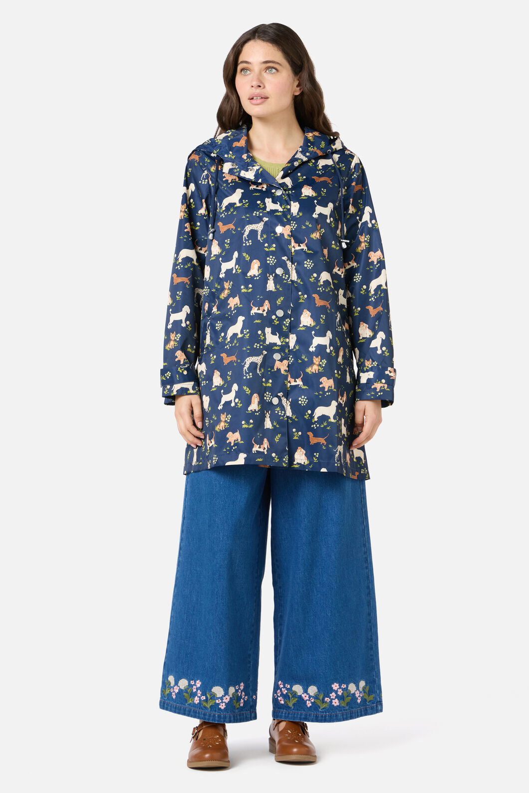 Princess Highway - Cute Dogs Raincoat - navy